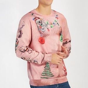 Idgreatim Unisex Ugly Christmas Crewneck Sweatshirt Novelty 3D Graphic